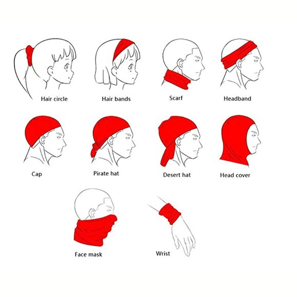 Men's Graphic Protective Face Mask Bandanna - Picture 6 of 6